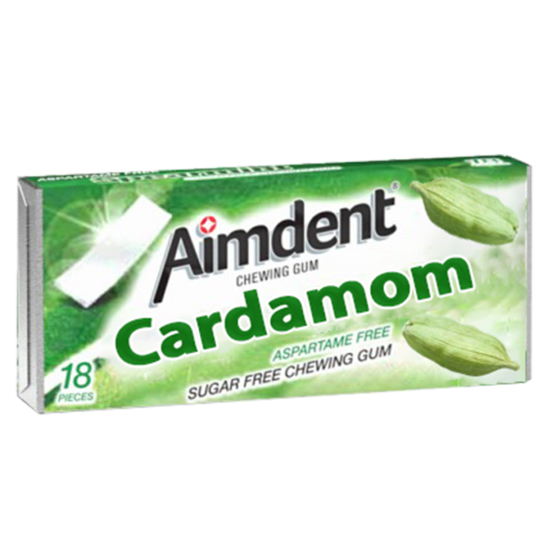 Aimdent Cardamom Sugar Free Chewing Gum - 18 Pcs