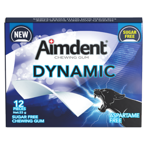 Aimdent Dynamic Sugar Free Chewing Gum - 12 Pcs