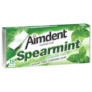 Aimdent Spearmint Sugar Free Chewing Gum - 18 Pcs