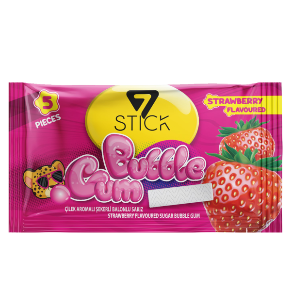 Bubble Gum - Strawberry - 5 Pcs