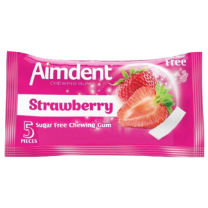 Aimdent Strawberry Sugar Free Chewing Gum - 5 Pcs